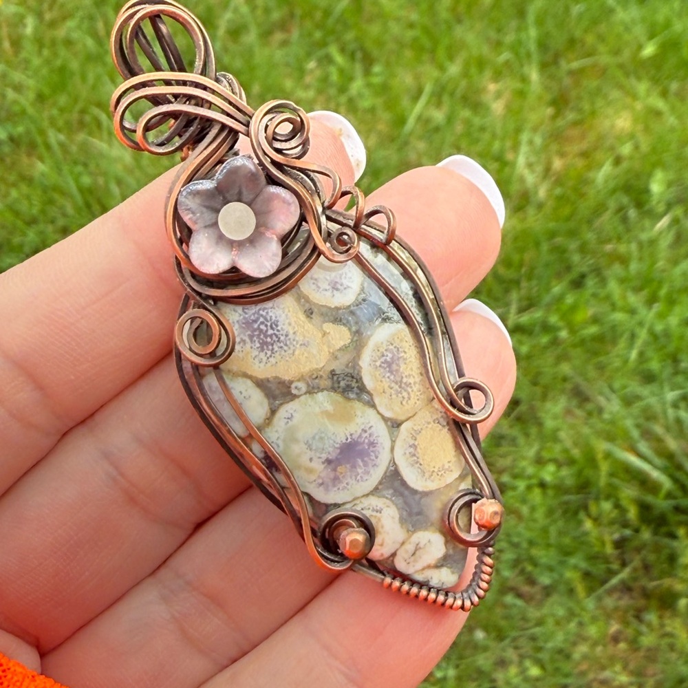 Handcrafted Copper Wire Wrapped Pendant